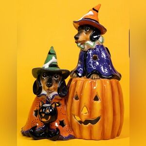 BLUESKY CLAYWORKS HARRY AND HERMIONE DACHSHUNDS TEALIGHT HOLDER NWT